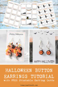 Halloween Button Earrings Tutorial