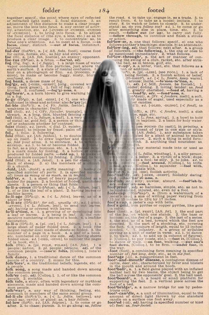 Halloween Vintage Dictionary Page Printable Ghost