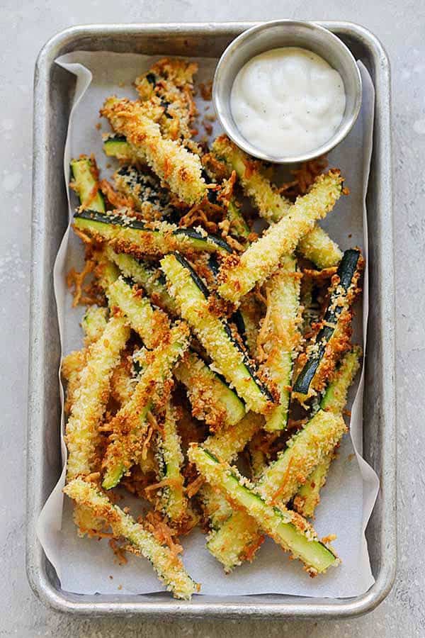 Parmesan Zucchini Fries Rasa Malaysia