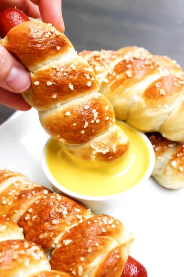 Pretzel Wrapped Hot Dogs A Dash of Sanity