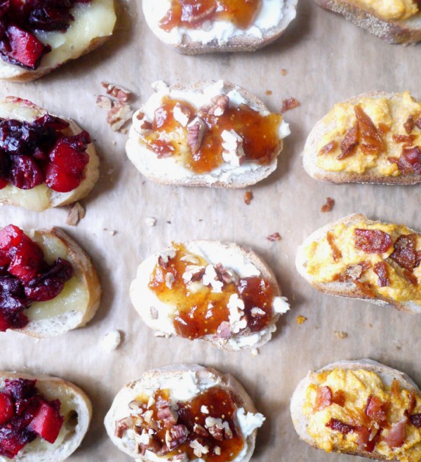 Sweet and Savory Fall Crostinis Funtober