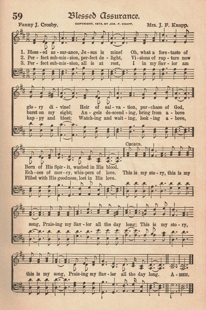 The American Hymnal Blessed Assurance Sheet Music