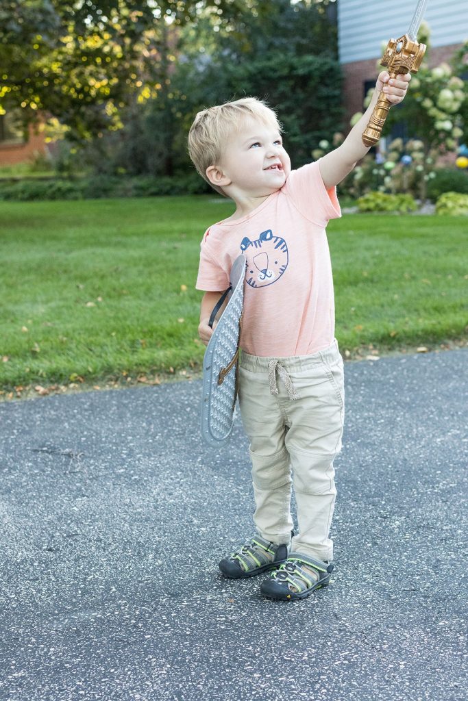 Toddler With Toy Sword