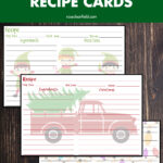 12 Free Printable Christmas Recipe Cards