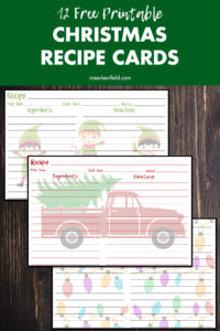 12 Free Printable Christmas Recipe Cards
