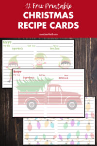 12 Free Printable Christmas Recipe Cards