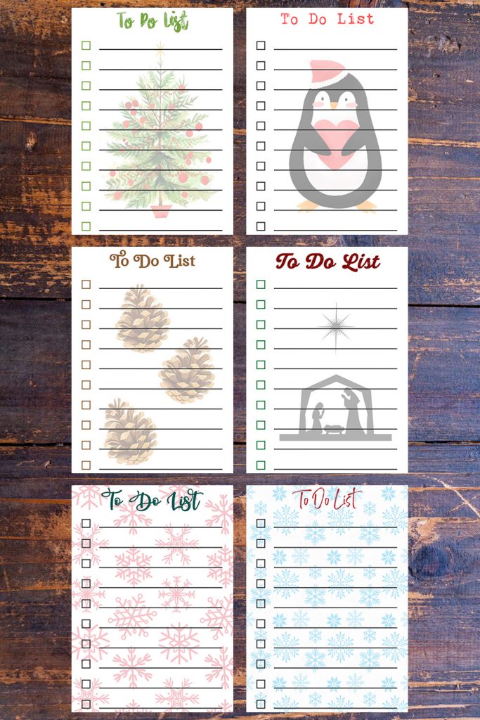 5 x 7 Free Printable Holiday To-Do Lists