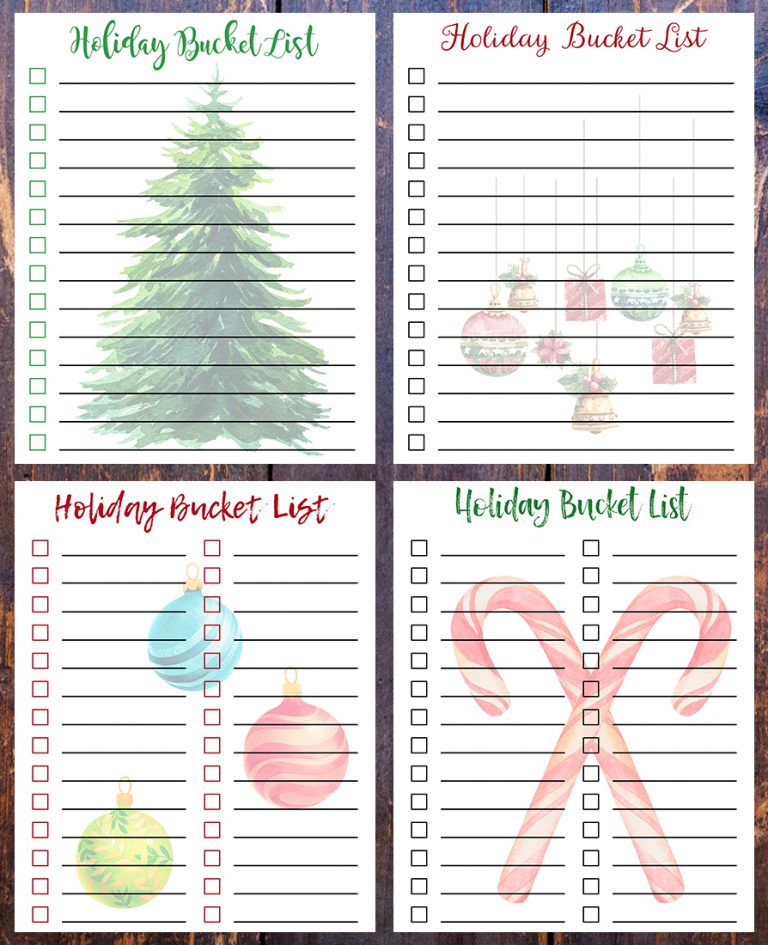 Free Printable Holiday To-Do Lists - Rose Clearfield