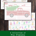 A Collection of Free Printable Holiday Recipe Cards