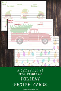 A Collection of Free Printable Holiday Recipe Cards