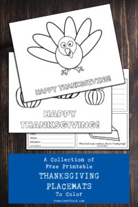 A Collection of Free Printable Thanksgiving Placemats to Color