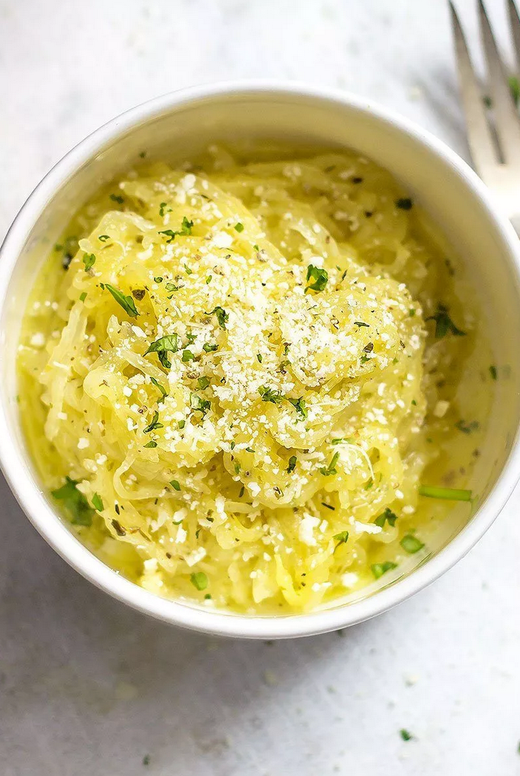 Baked Spaghetti Squash with Lemon Garlic Butter Sauce Eat Well 101