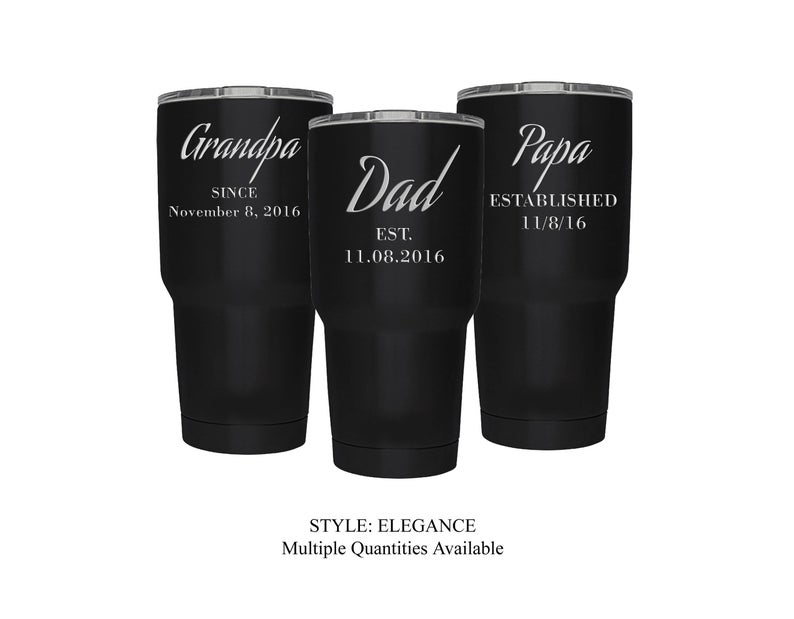 Black Stainless Steel Tumbler Personalized for Dad MakeitspecialStudio on Etsy