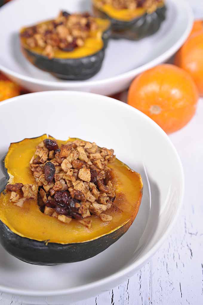 Cranberry Apple and Walnut Stuffed Acorn Squash Foodal