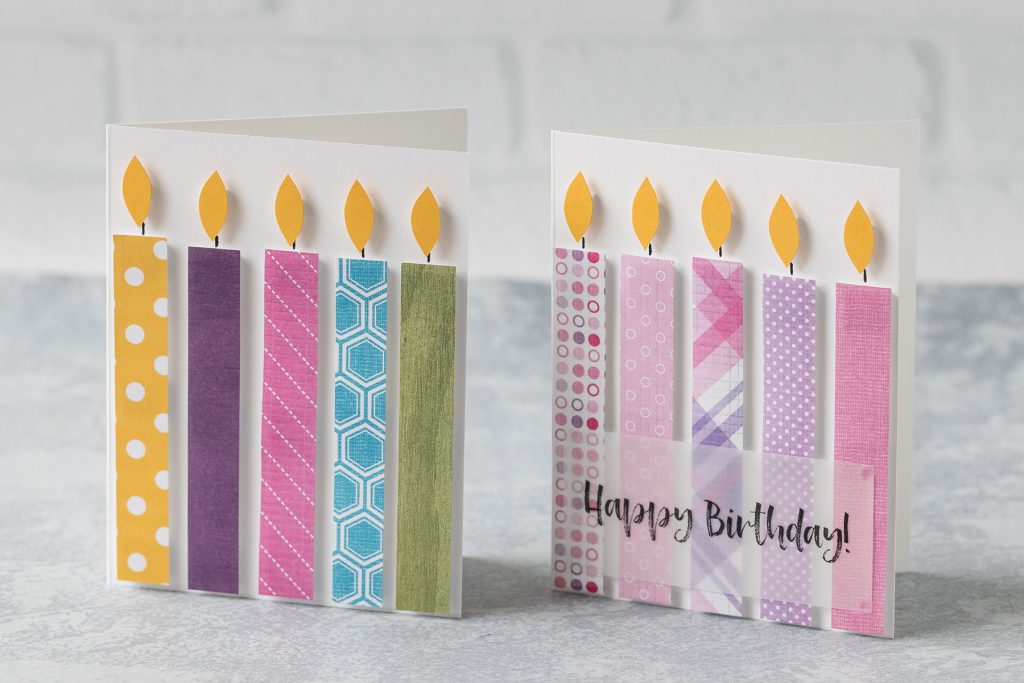 DIY Easy Candle Birthday Cards Rose Clearfield