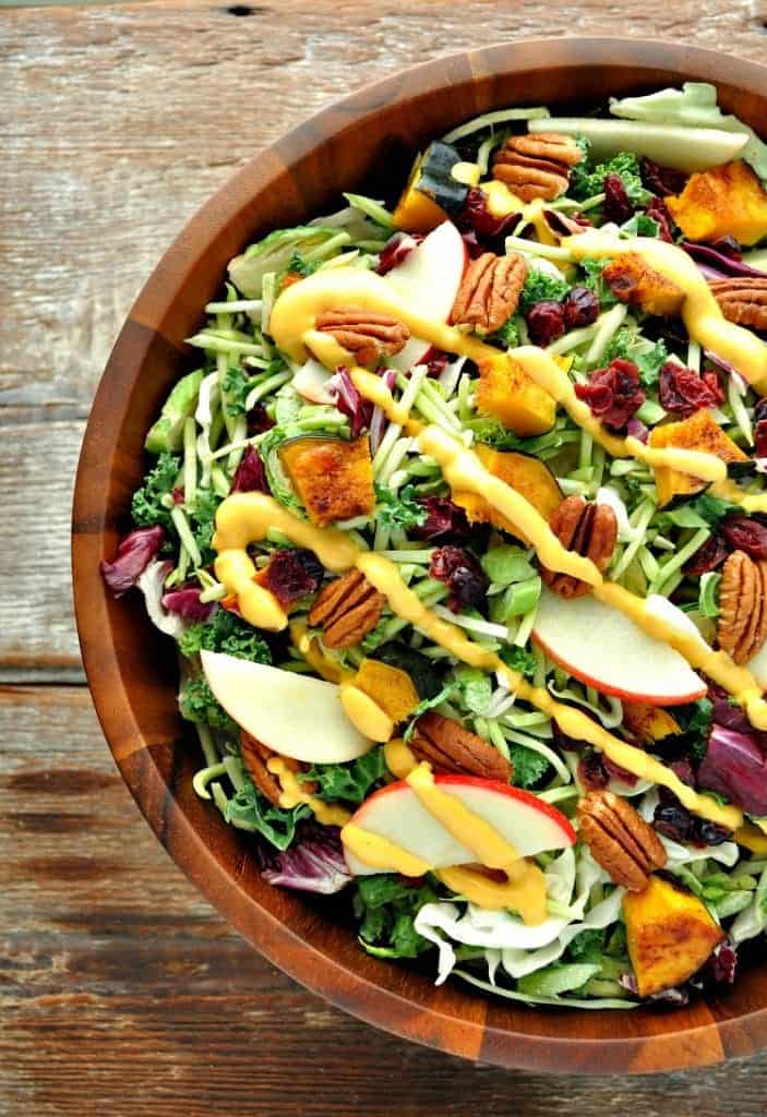 Fall Harvest Salad with Pumpkin Goddess Dressing The Seasoned Mom