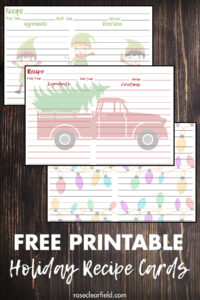 Free Printable Holiday Recipe Cards