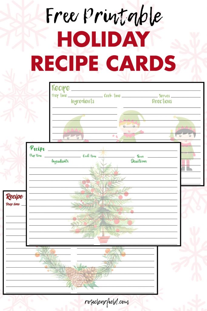 Free Printable Holiday Recipe Cards