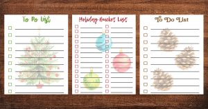 Free Printable Holiday To-Do Lists