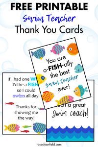 Free Printable Swim Teacher Thank You Cards