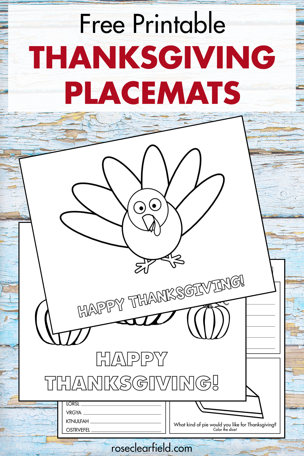 Fall Thanksgiving Placemats for Kids 12 Turkey Placemats Paper Coloring  Activity Paper Table Mats for Children to Write Thankful List 