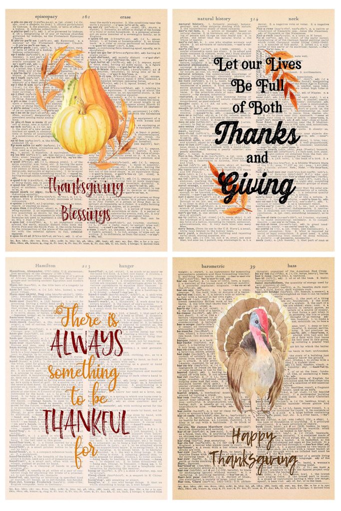 Free Thanksgiving Dictionary Page Printables