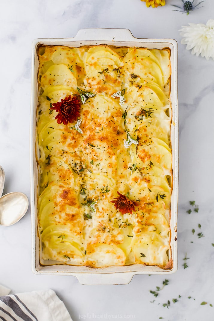 Healthy Cheesy Scalloped Potatoes Joyful Healthy Eats