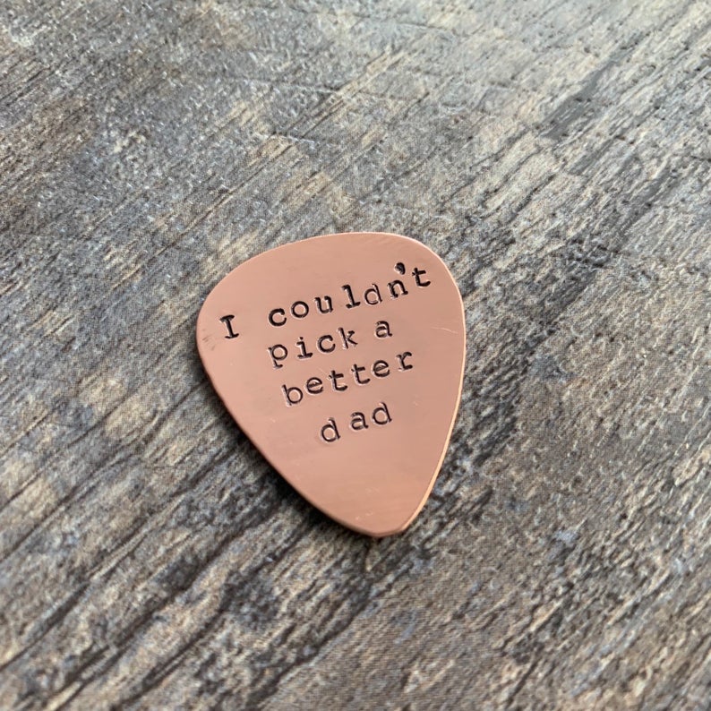 I Couldn't Pick a Better Dad Guitar Pick LaurenElaineDesigns on Etsy