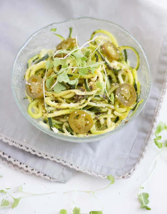 Jalapeno Pesto Zucchini Noodles Nikki's Plate