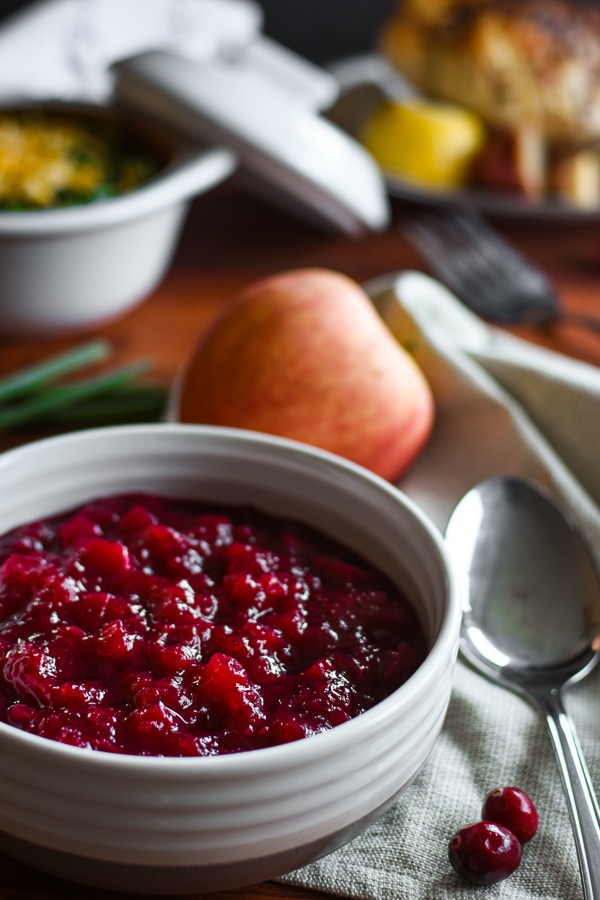 Low Sugar Apple Cranberry Sauce The Foodie and the Fix