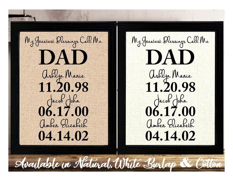 My Greatest Blessings Call Me Dad Wall Art BeanTownBurlap on Etsy