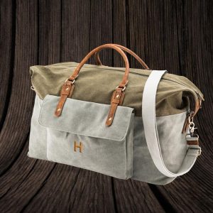 Personalized Carry-On Canvas Travel Bag GiftsForGuysCo on Etsy
