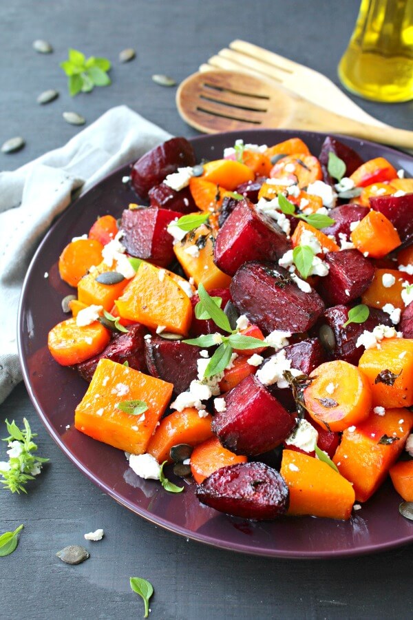 Roast Beet Butternut Basil Goat Cheese Salad Berry Sweet Life