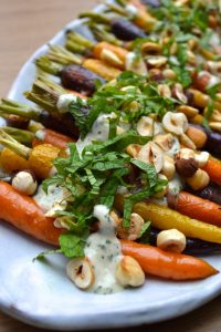 Roasted Carrots with Mint and Tahini Sauce Every Last Bite