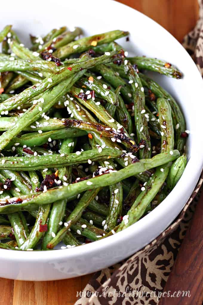 Spicy Roasted Asian Green Beans Let's Dish Recipes