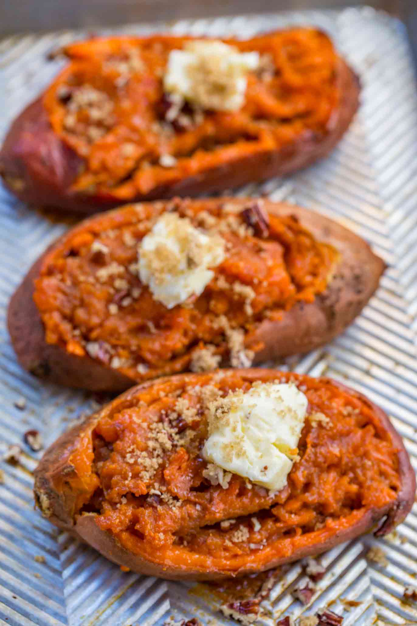 Twice Baked Sweet Potatoes Dinner Then Dessert