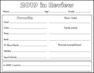 2019 in Review New Year's Eve Activity
