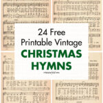 24 Free Printable Vintage Christmas Hymns