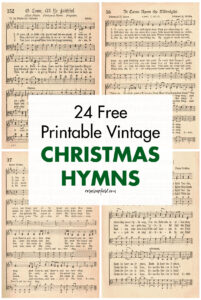 24 Free Printable Vintage Christmas Hymns