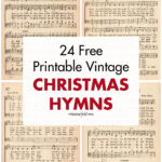 24 Free Printable Vintage Christmas Hymns