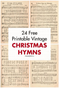 24 Free Printable Vintage Christmas Hymns