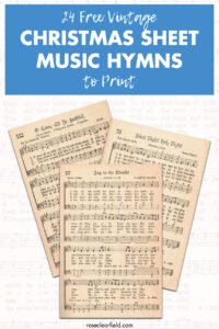 24 Free Vintage Christmas Sheet Music Hymns to Print