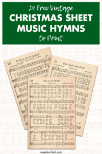 24 Free Vintage Christmas Sheet Music Hymns to Print