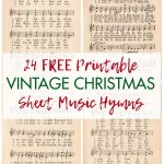 24 Printable Vintage Christmas Sheet Music Hymns
