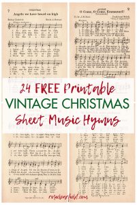 24 Printable Vintage Christmas Sheet Music Hymns