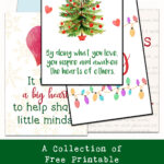 A Collection of Free Printable Teacher Christmas Thank You Cards