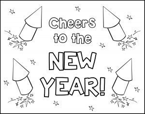 Cheers to the New Year Printable New Year's Eve Placemat