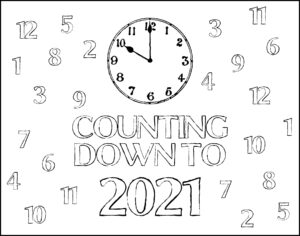 Counting Down to 2021 New Year's Eve Placemat