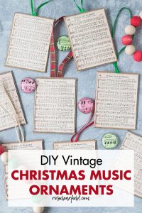 DIY Vintage Christmas Music Ornaments