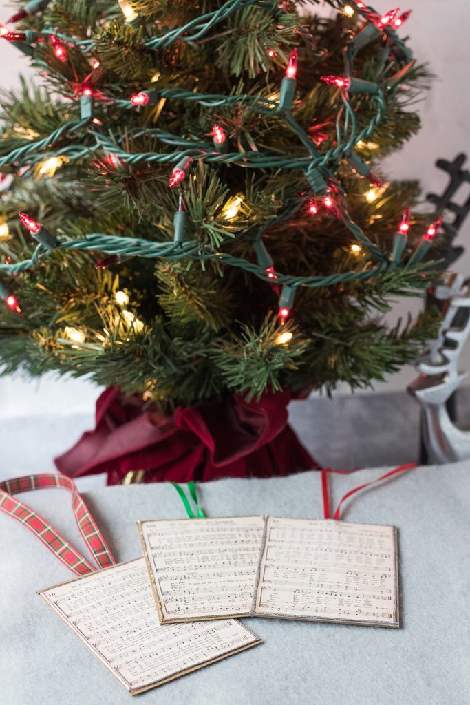 DIY Vintage Christmas Music Ornaments